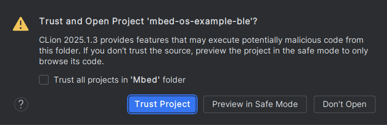 trust project dialog