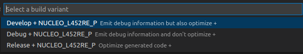 VS Code Variant Dialog